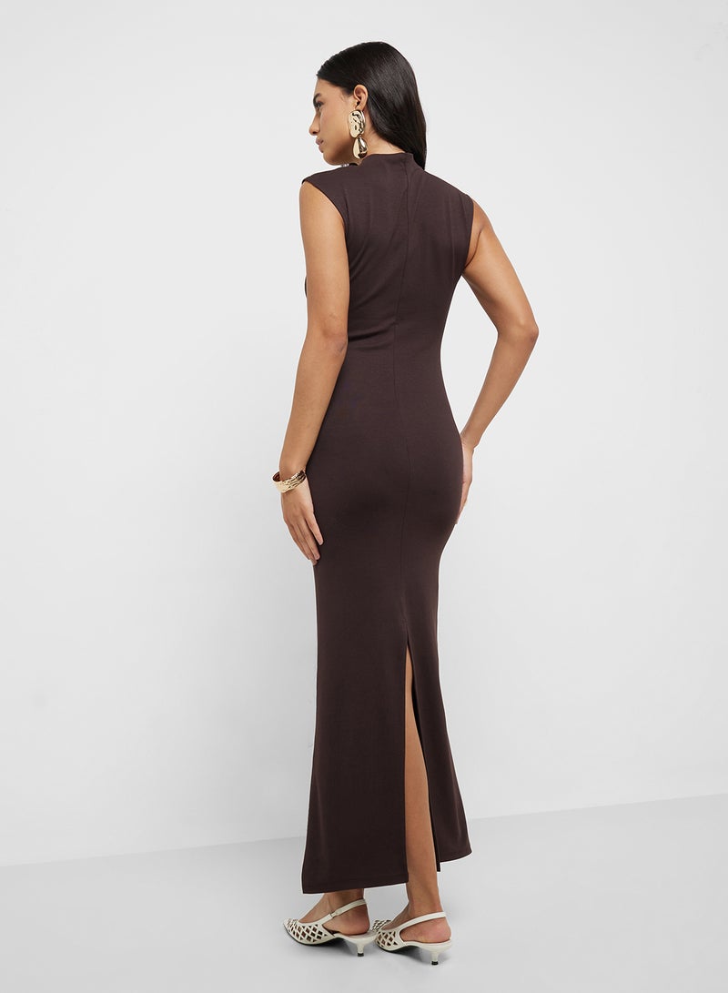 MANGO Sleeveless Mockneck Dress  - Image 2