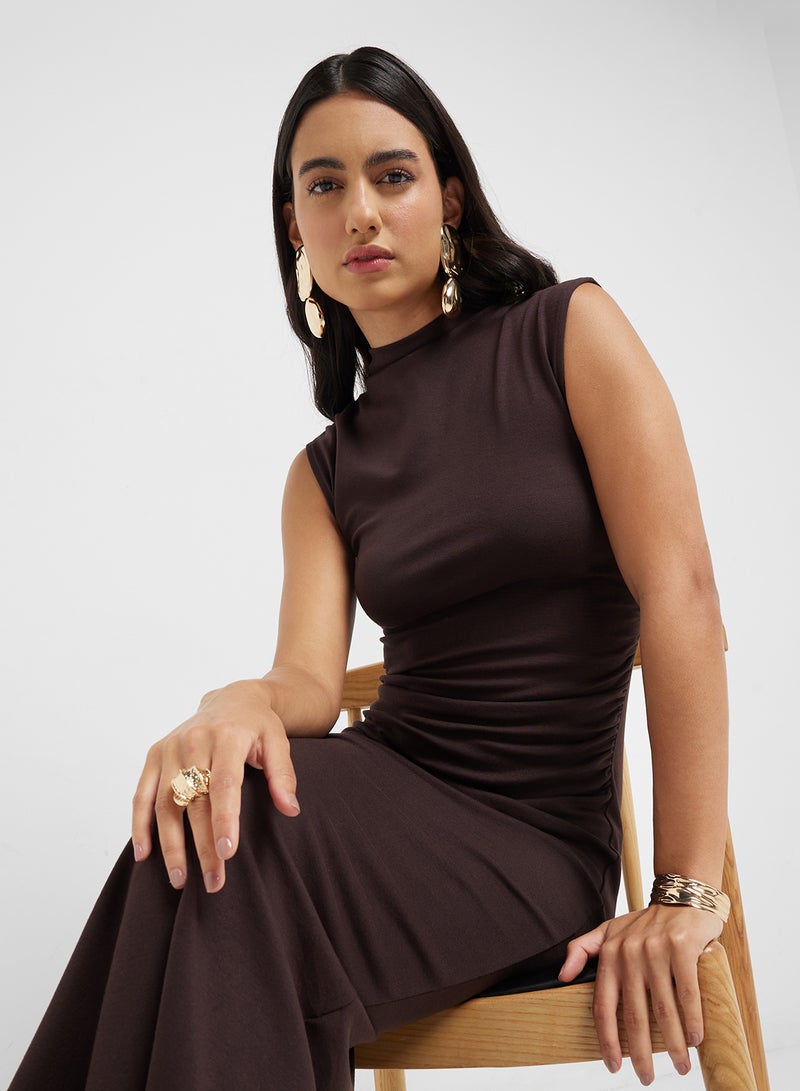 MANGO Sleeveless Mockneck Dress  - Image 3