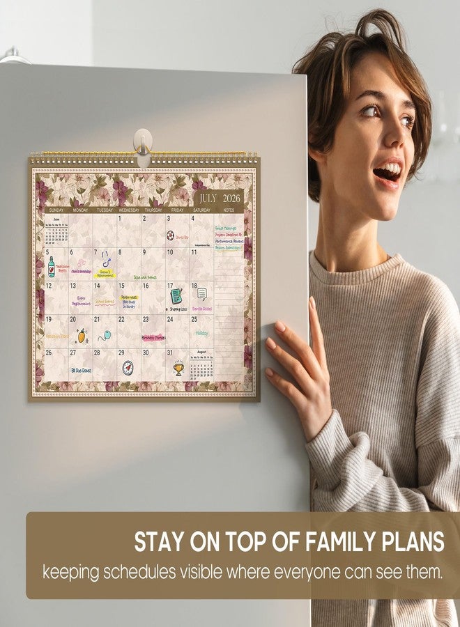 Taja Calendar 2026-2027, 18-Month Calendar Runs from January 2026 to June 2027, 11.5" x 14.7", Spiral Binding Hanging Monthly Wall Calendar,Perfect for Home, School, or Office - Garden Repose - Image 5