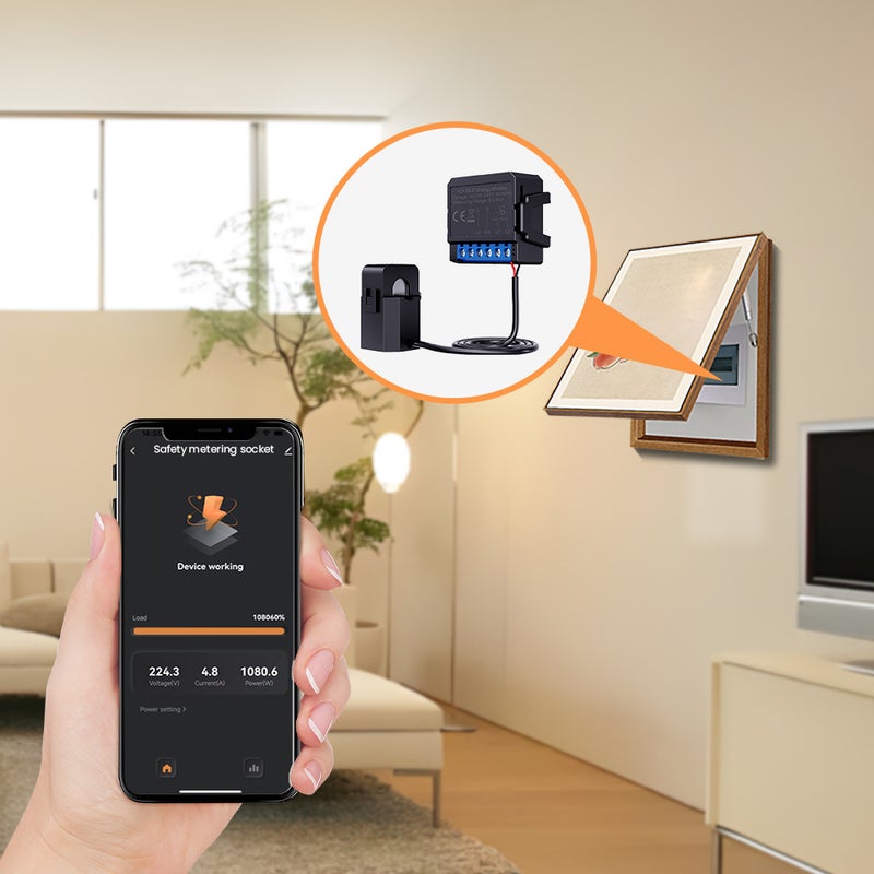 Tuya WiFi Energy Monitoring Switch Multifunction Power Voltage Current Meter Mobilephone APP Real-time Power Statistics Hourly Day Monthly Total Power Consumption Querying with Power Setting Function - Image 4