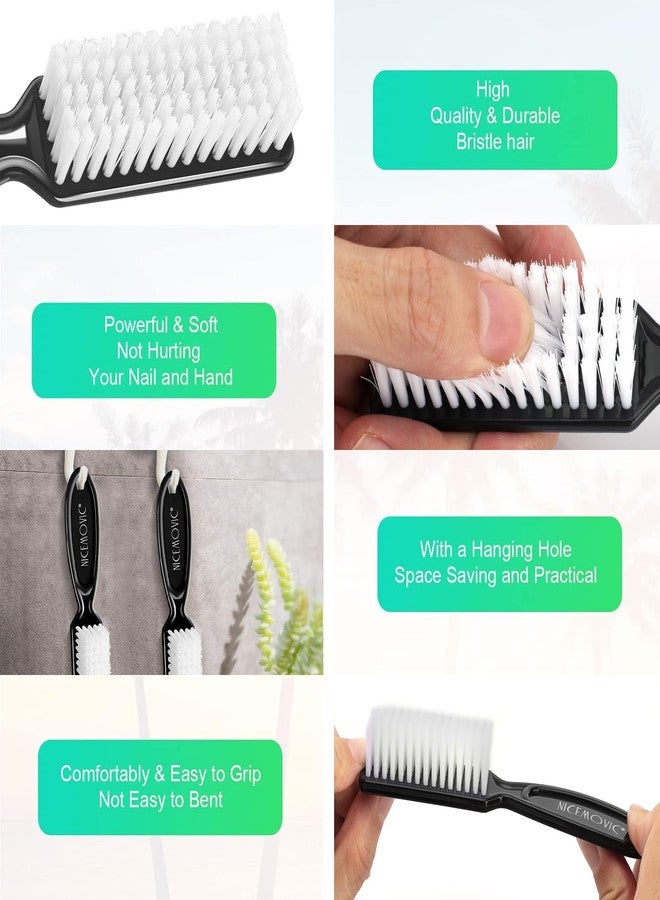 NICEMOVIC 30 Pcs Handle Grip Nail Brush, Hand Fingernail Cleaner Brush Manicure Tools Scrub Cleaning Brushes Kit, Use for Toe and Nail Cleaning (Black) - Image 5