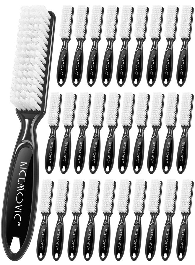 NICEMOVIC 30 Pcs Handle Grip Nail Brush, Hand Fingernail Cleaner Brush Manicure Tools Scrub Cleaning Brushes Kit, Use for Toe and Nail Cleaning (Black) - Image 1