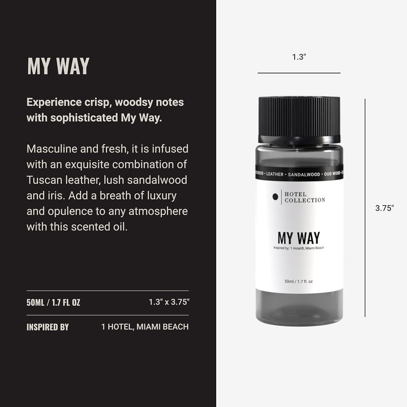 AROMA360 Hotel Collection Diffuser Oil - My Way - Aromatherapy Essential Fragrance Oil - Sandalwood, Warm Virginia Cedar & Beautiful Iris - 50ML 1.7 Fl oz - Image 2