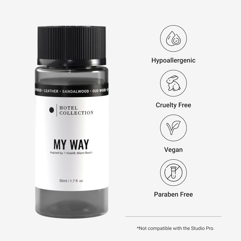 AROMA360 Hotel Collection Diffuser Oil - My Way - Aromatherapy Essential Fragrance Oil - Sandalwood, Warm Virginia Cedar & Beautiful Iris - 50ML 1.7 Fl oz - Image 1