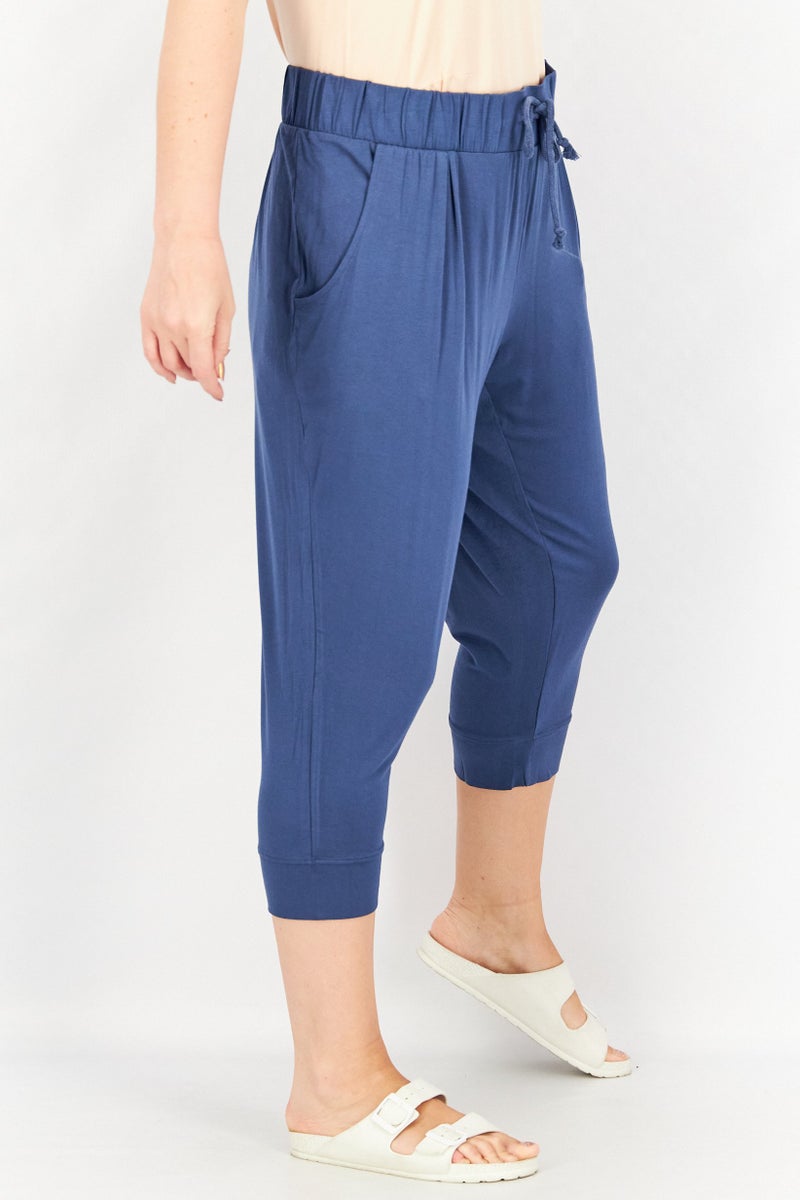 Tchibo سروال نسائي مريح بخصر مرن، كحلي - Image 2