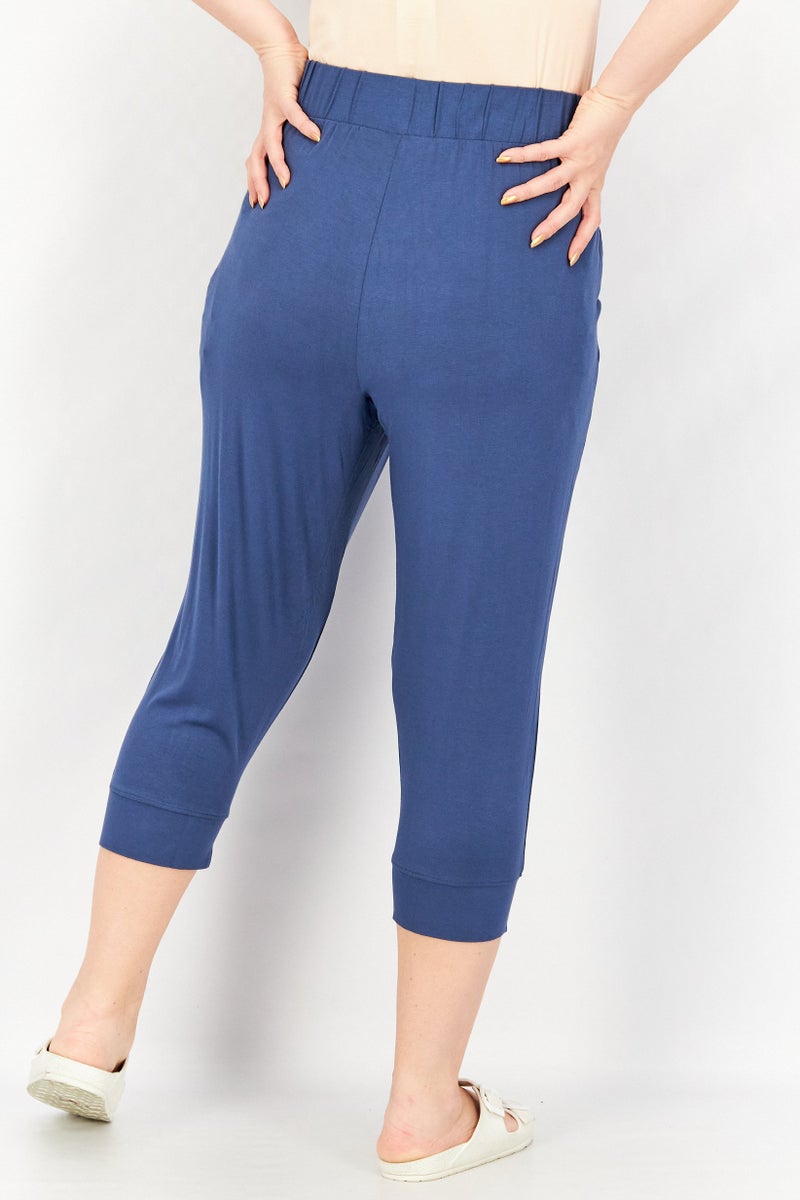 Tchibo سروال نسائي مريح بخصر مرن، كحلي - Image 4