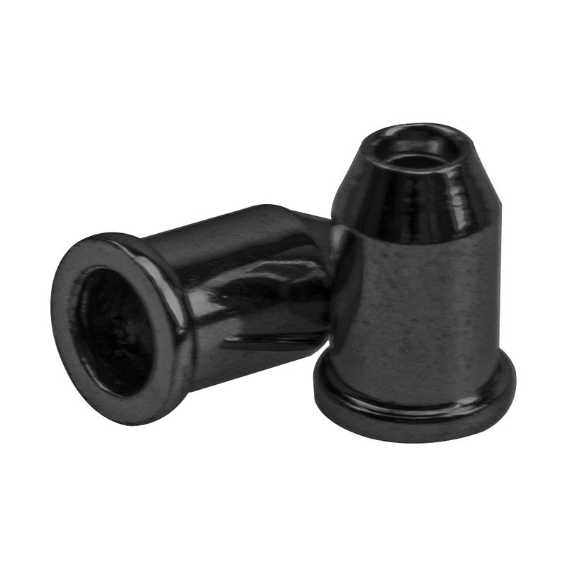 Yootones 36Pcs Yootones Metal Guitar Ferrules Through-Body String Mounting Ferrules Compatible with Guitar Replacement (Black) - Image 2