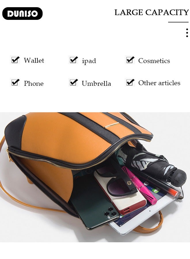 DUNISO 3pcs Women's Travel Backpack Faux Leather Handbag Set For Women Large Capacity Clutch Bag Purse Bag Crossbody Bag Shoulder Bag For Travelling Shopping - Image 3