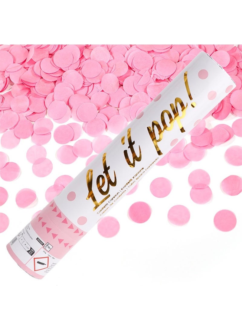 مدفع قصاصات ورقية وردية 28 سم