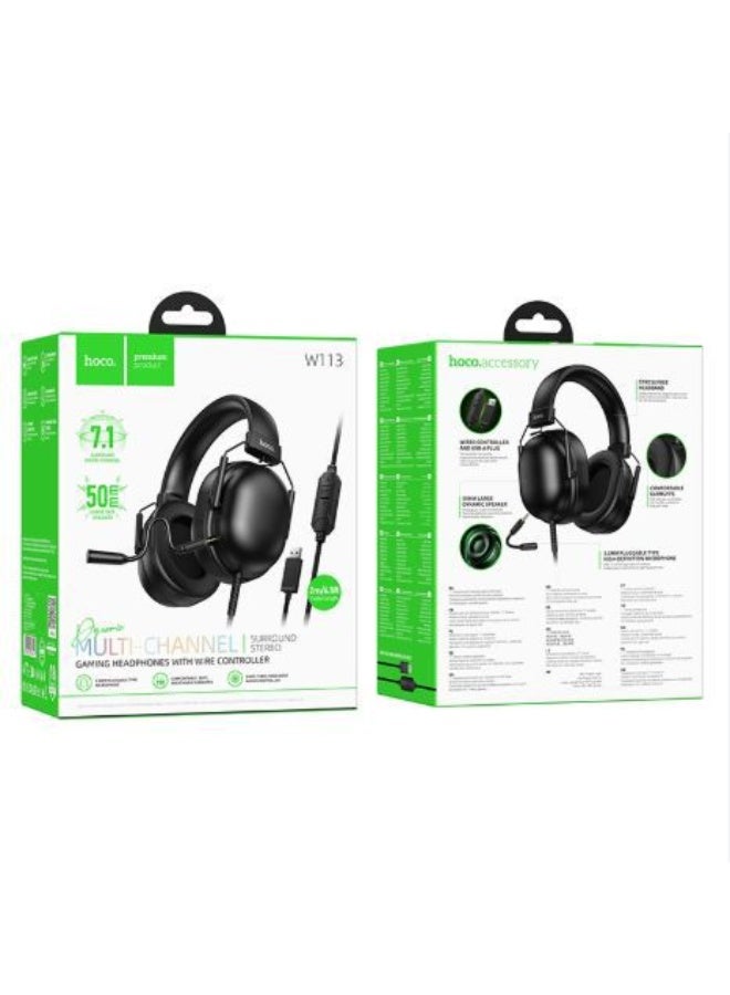 هوكو سماعة ألعاب سلكية هوكو W113 بتقنية الصوت المحيطي 7.1 - Image 4