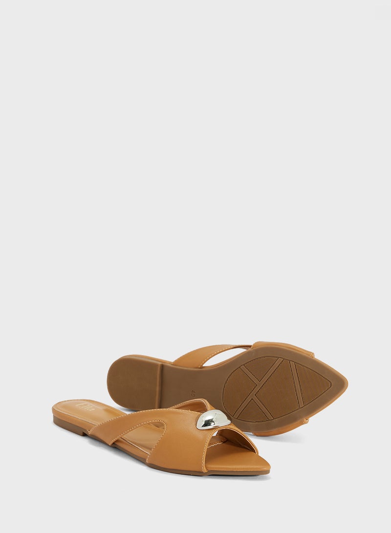 ELLA Pointed Flat Sandal  - Image 3