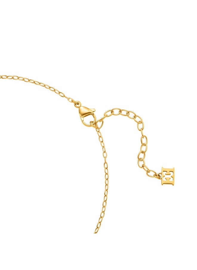 ESCADA Naomi Necklace for Women Circular Mother-of-Pearl Pendant, Crystal Accents, Bold and Graceful Sophistication - Image 3