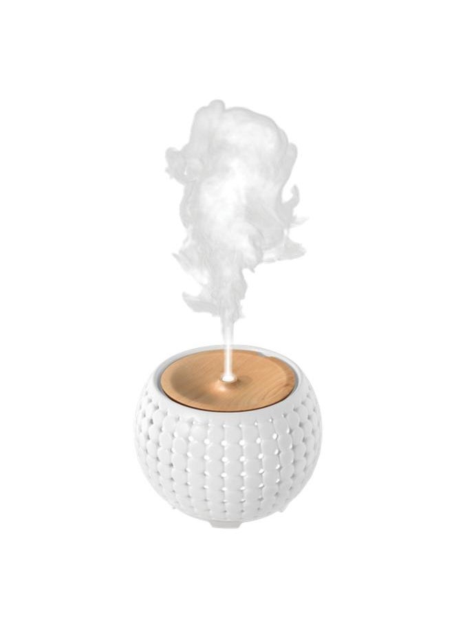 ELLIA - Gather Ultrasonic Long-Lasting Aroma Diffuser with Mood Lighting White and Brown - Image 1