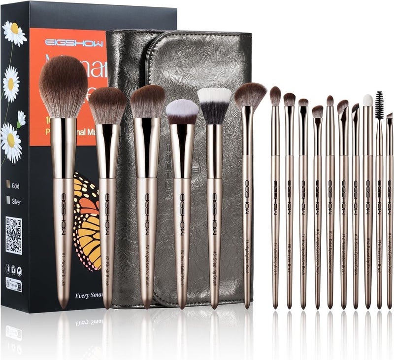 EIGSHOW Professional Makeup Brush Set Makeup Brushes Kit Foundation Powder Concealers Eye Shadows Makeup for Eye Face Liquid Cream Cosmetics Brushes Kits - Image 1