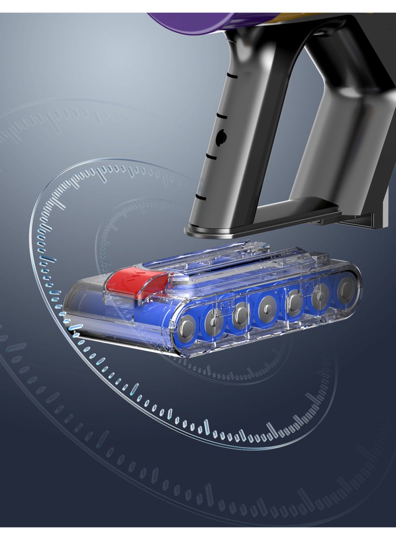 Blossom Cordless Stick Vacuum 550W/45Kpa,60 Minutes Cordless Vacuum for Carpets,Hard Floors,Pet Hair,glod - Blossom - Image 3