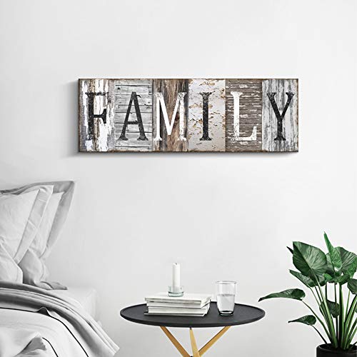 Pinetree Art Quotes Wall Art Decor, Family Decorative Signs Inspirational Motto Canvas Prints (With Solid Wood Inner Frame) (Family, 6 x 17 inch) - Image 3