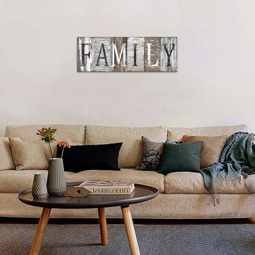 Pinetree Art Quotes Wall Art Decor, Family Decorative Signs Inspirational Motto Canvas Prints (With Solid Wood Inner Frame) (Family, 6 x 17 inch) - Image 4