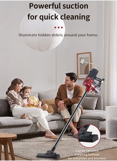 sokany Vacuum Cleaner, 5M Corded Stick Vacuum Cleaner,18Kpa Handheld Vacuum Adjustable Lightweight 2 in 1 Stick Vacuum with HEPA Filter for Hard Floor,Carpet,Pet Hair  - Image 4