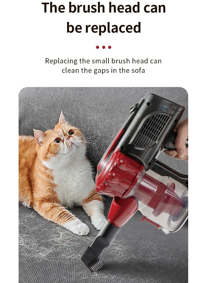 Vacuum Cleaner, 5M Corded Stick Vacuum Cleaner,18Kpa Handheld Vacuum Adjustable Lightweight 2 in 1 Stick Vacuum with HEPA Filter for Hard Floor,Carpet,Pet Hair
