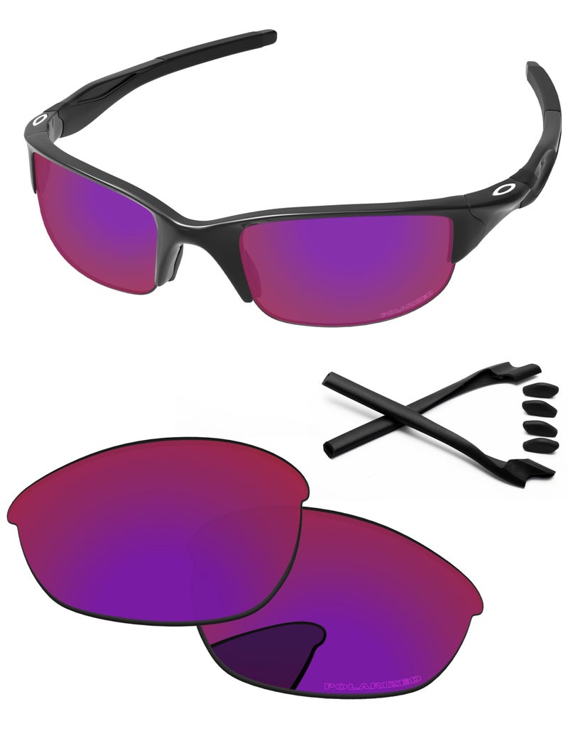 PapaViva Replacement Lenses & Rubber Kits for Oakley Half Jacket 2.0 OO9144 62mm Sunglass Midnight Sun Polarized - Image 1