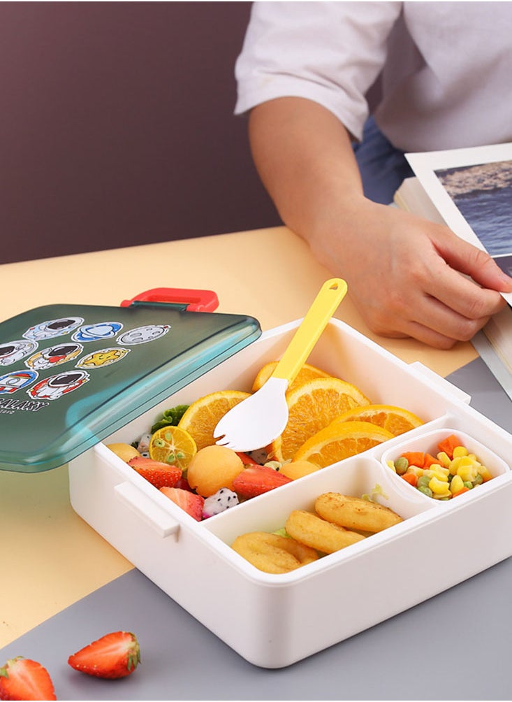 Perfii Bento Lunch Box for Kids with Cutlery, 1100ml Leak Proof Food Container for Children  - Image 2
