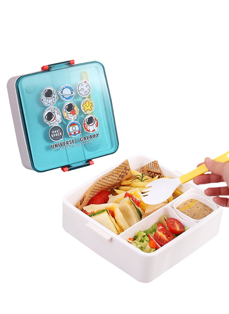 Perfii Bento Lunch Box for Kids with Cutlery, 1100ml Leak Proof Food Container for Children  - Image 1