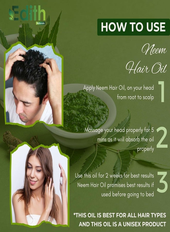 EDITH زيت إديث ناتشورالز العضوي للشعر بالنييم والسمسم واللوز - يغذي ويقوي وينعش الشعر والبشرة - 100 مل لكل عبوة - Image 4