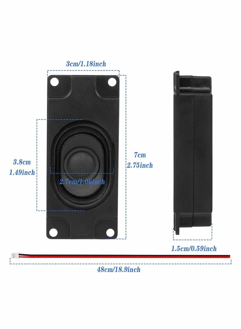 Y&D Wired Speaker Mini Loundspeaker for Small Electronic Projects Advertising Machines LCD TV Monitors 4Pack Black  - Image 5