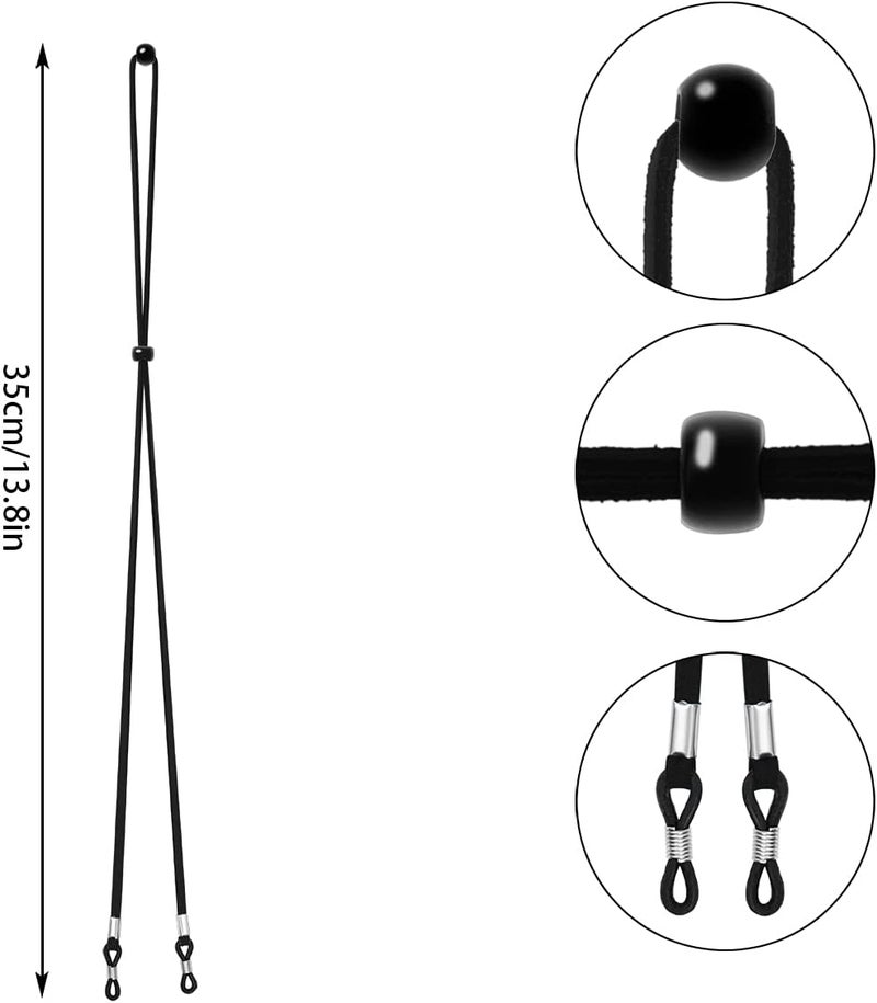 VOOGLASS Glasses Strap(6 PCS) Sports Eyeglass Strap,Adjustable Sunglasses Lanyard Neck Holders Cord Retainer for Men Women - Image 2