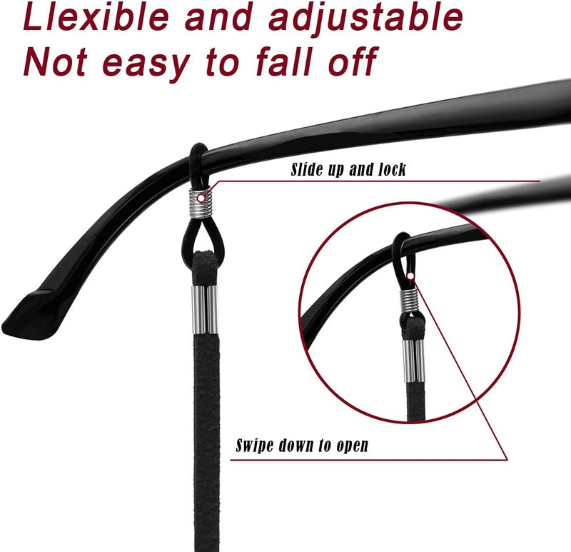 VOOGLASS Glasses Strap(6 PCS) Sports Eyeglass Strap,Adjustable Sunglasses Lanyard Neck Holders Cord Retainer for Men Women - Image 4