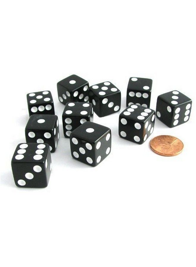 Koplow Games Set Of 10 Six Sided D6 16Mm Standard Dice Black By Koplow Games - Image 1