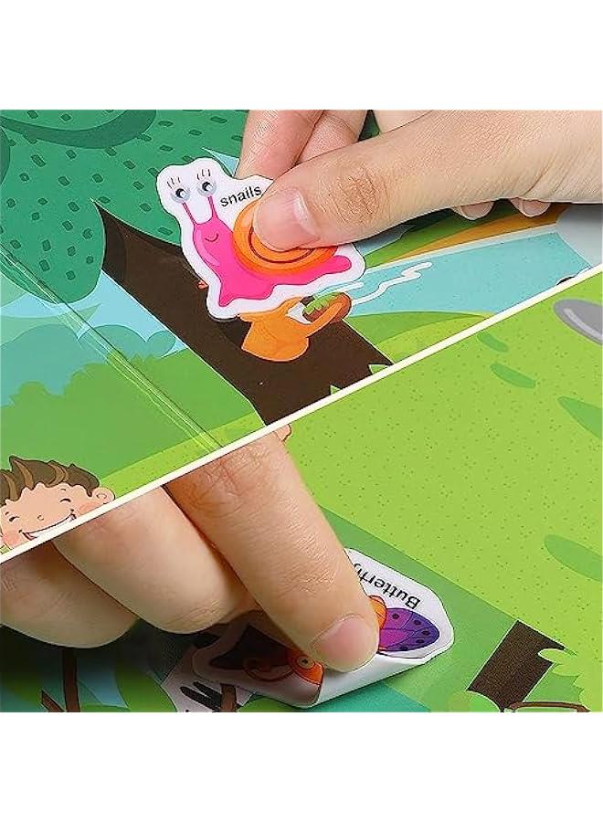 MIXDE Kids Montessori Busy Book,Portable Jelly Sticker Quiet Book for Toddlers,Preschool Learning Activities Travel Toys (Ocean) - Image 2