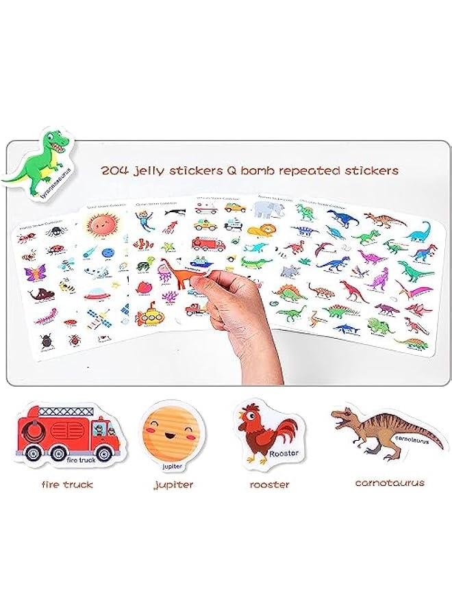 MIXDE Kids Montessori Busy Book,Portable Jelly Sticker Quiet Book for Toddlers,Preschool Learning Activities Travel Toys (Ocean) - Image 4
