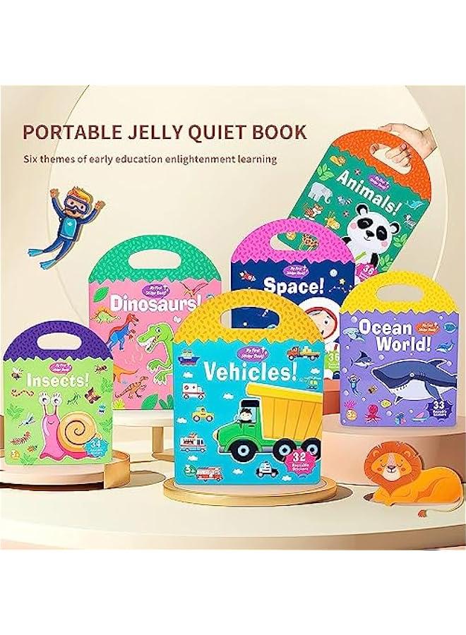 MIXDE Kids Montessori Busy Book,Portable Jelly Sticker Quiet Book for Toddlers,Preschool Learning Activities Travel Toys (Ocean) - Image 5