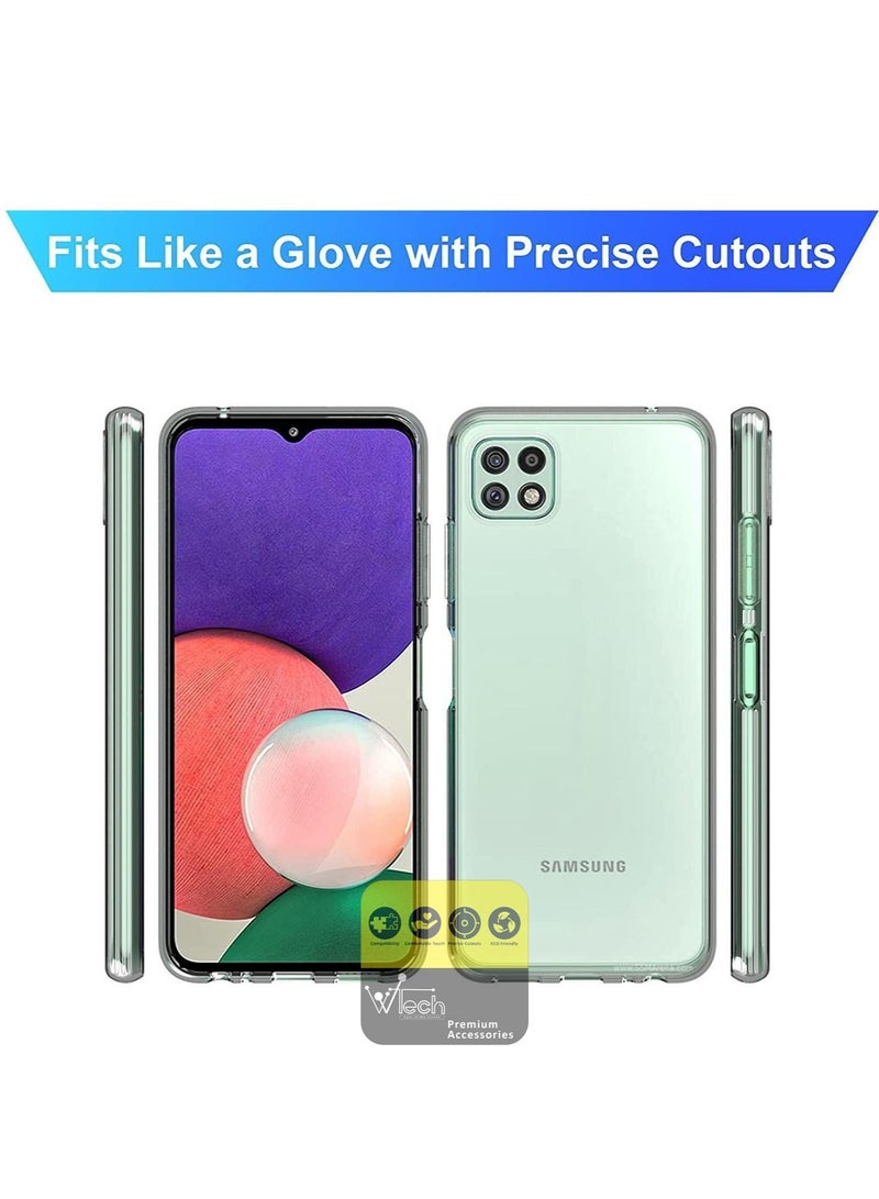 CHAPPELINE Airbag Case Series Premium Transparent Airbag Shockproof Anti-Yellowing Case Cover For Samsung Galaxy A22 5G Clear - Image 3