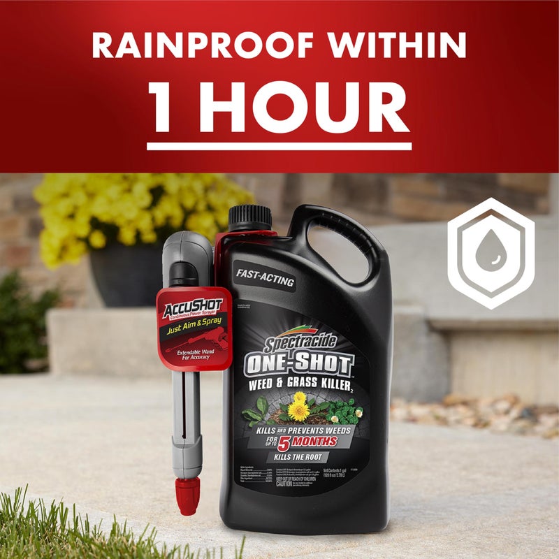 Spectracide One-Shot Weed & Grass Killer with AccuShot Sprayer, 1 Gallon, One Application Kills and Prevents Weeds for up to 5 Months - Image 4