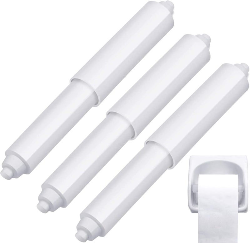 Lonimia 3PCS Universal Plastic Spring Toilet Paper Holder Replacement Rod Spindle - Image 1