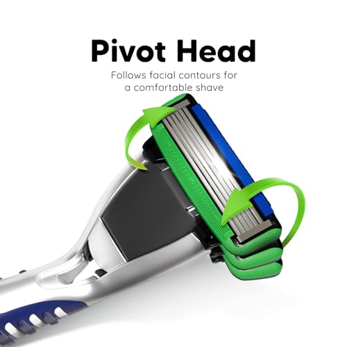 LetsShave Pro 6 Sensitive Shaving Razor Value Set, 4 Blades 1 Handle + Razor Cap, World's First 6-Blade Razor with Precision Back Blade Argan Oil & Aloe Vera Infused moisturizing strip, Shaving Kit - Image 5
