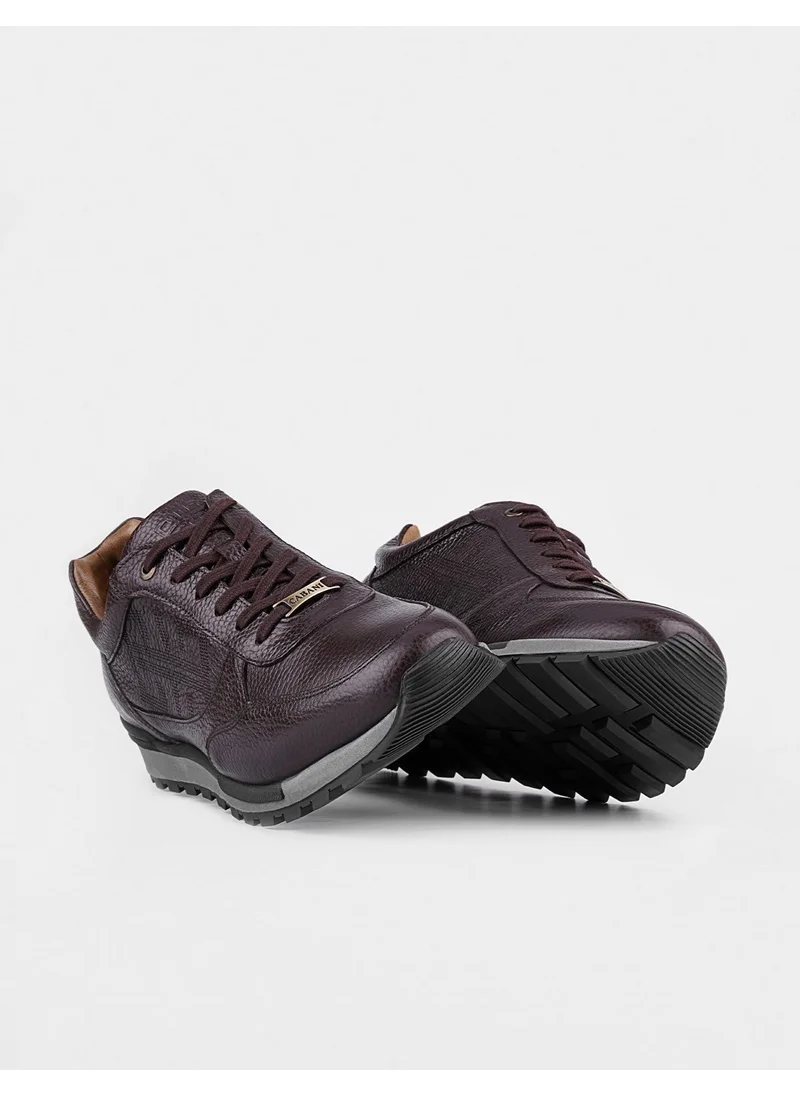 Cabani Leather Brown Lace-Up Men's Sneakers