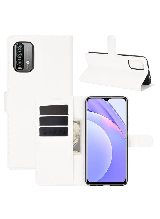 The Bros Case For Xiaomi Redmi Note 9 4G Litchi Texture Horizontal Flip Protective Case with Holder & Card Slots & Wallet
