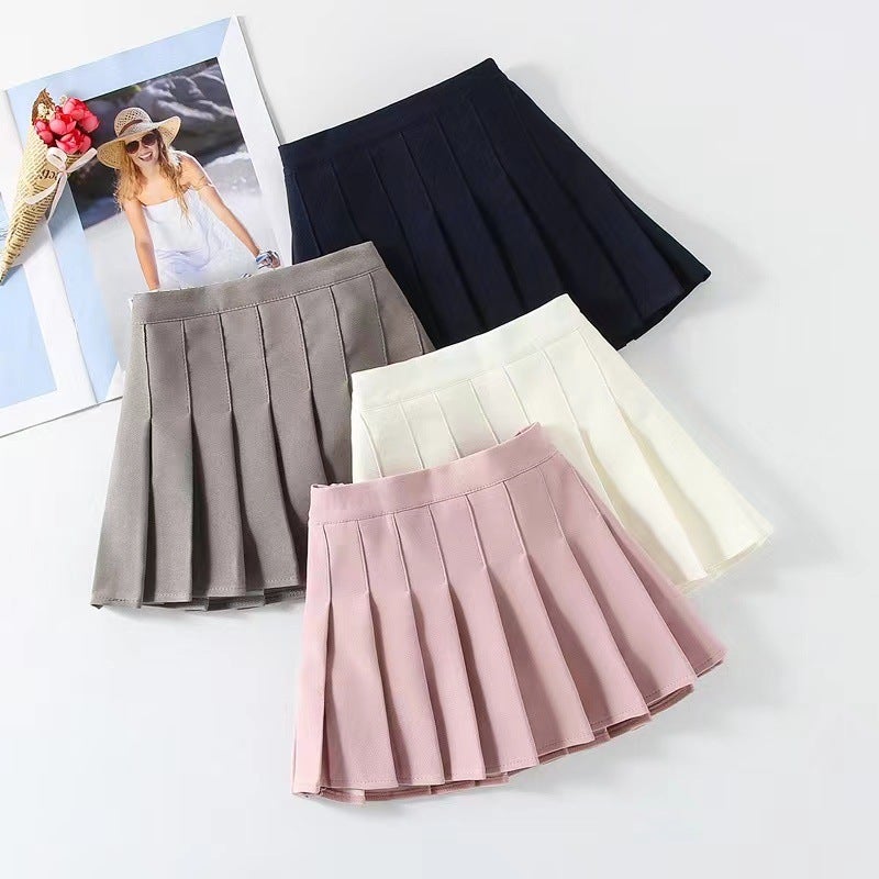 Academy Style Girls' Pleated Skirt, Half-Length Skirt For Elementary School Students, White Children'S Jk Short Skirt For Autumn, Skirt For Older Children - Image 2