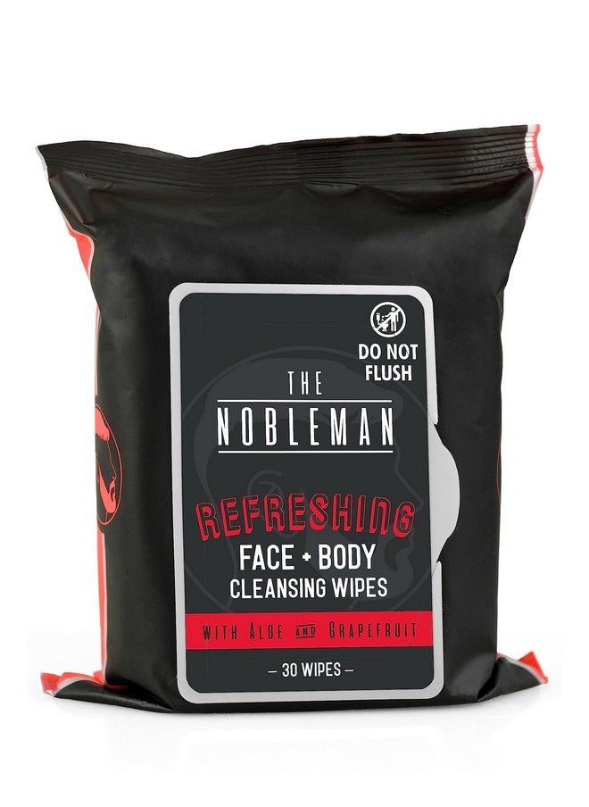 Global Beauty Care - The Nobleman Men'S Refreshing Face + Body Cleansing Wipes With Grapefruit 30 Count - Image 1