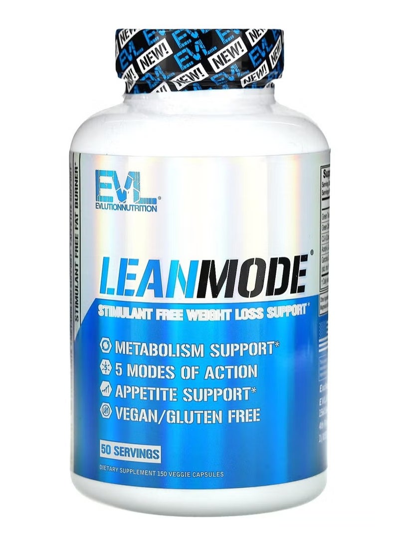 إيفلوشن نيوتريشن LeanMode، دعم فقدان الوزن الخالي من المنشطات، 150 كبسولة نباتية