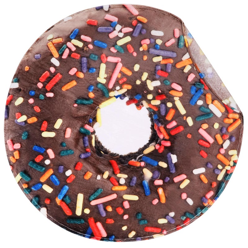 SeaRoomy Donuts Blanket Wrap Throw Food Blanket Novelty Funny Flannel Round Blankets Funny Gifts for Teens Boys and Girls - Image 2