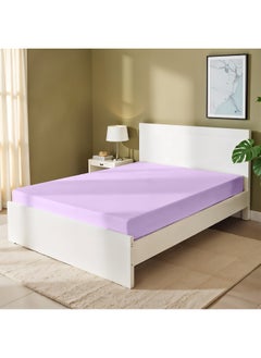 Rest Fitted Bedsheet 90X190+20Cm Breathable Plush Light Purple Fabric With Deep Pockets Machine Washable For Optimal Protection  - Image 3