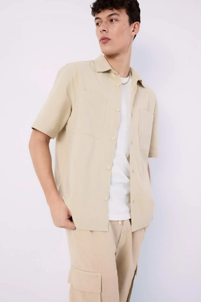 ديفاكتو Relax Fit Summer Short Sleeve Shirt