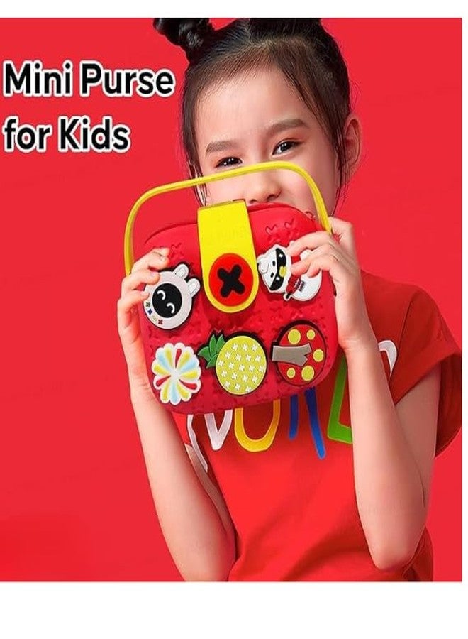 TITEPO Cute Multifunctional Lightweight Childrens Crossbody Camera Bag EVA Toddler DIY Shoulder Bag Handbag cum silicone Purse for Girls kids with Adjustable Strap - Red - Image 5