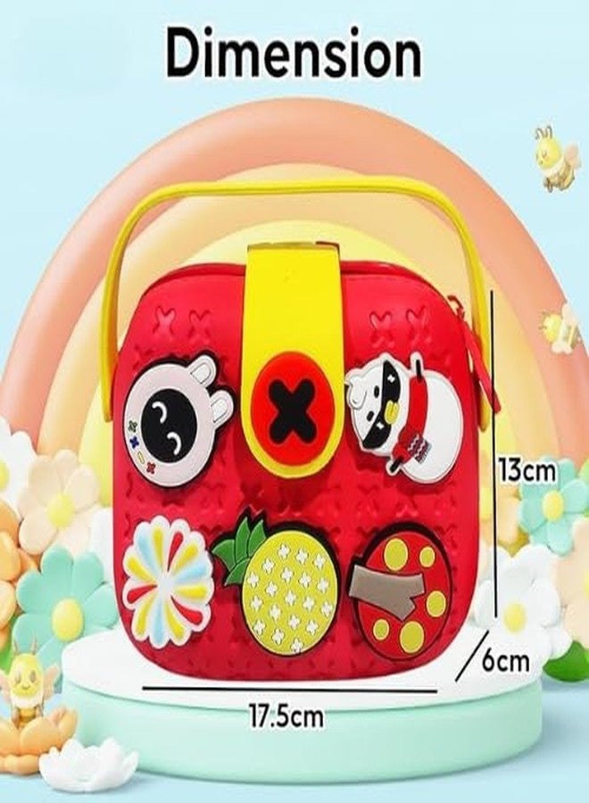 TITEPO Cute Multifunctional Lightweight Childrens Crossbody Camera Bag EVA Toddler DIY Shoulder Bag Handbag cum silicone Purse for Girls kids with Adjustable Strap - Red - Image 2