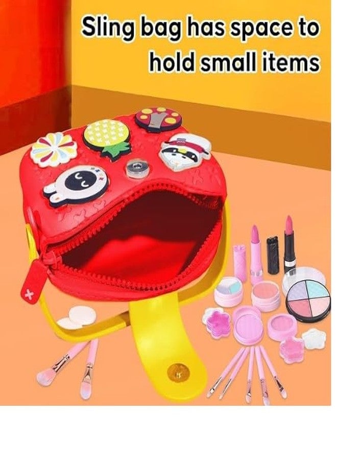 TITEPO Cute Multifunctional Lightweight Childrens Crossbody Camera Bag EVA Toddler DIY Shoulder Bag Handbag cum silicone Purse for Girls kids with Adjustable Strap - Red - Image 3