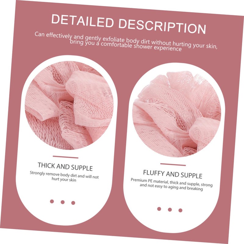 Soft Bath Scrubber Ball 3 Pack Gentle Exfoliating For All Skin Types Quick Drying - Image 4